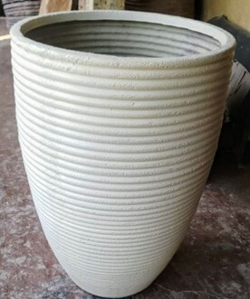 Ribbed Round Planter